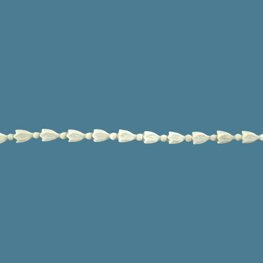 T9 Flower Buds Trim, a dainty Efex flexible moulding of tulip-shaped buds alternating with small round beads