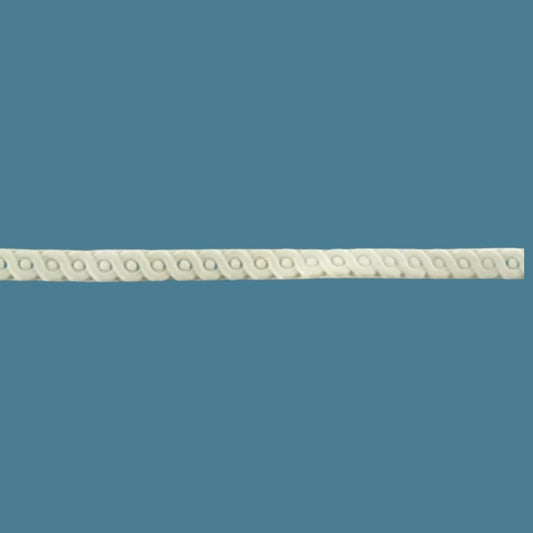 T42 Small Art Deco Efex flexible moulding trim, a narrow strip with a repeating Art Deco wave and loop pattern
